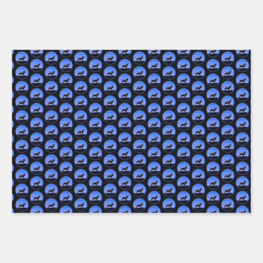 Howling Wolf in Winter - Oorspronkelijke Wilde Kun Inpakpapier Vel (Voorkant 3)