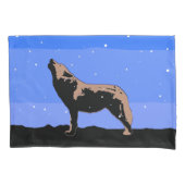 Howling Wolf in Winter - Oorspronkelijke Wilde Kun Kussensloop (Voorkant)