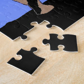 Howling Wolf in Winter - Oorspronkelijke Wilde Kun Legpuzzel (Zijkant)