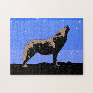Howling Wolf in Winter - Oorspronkelijke Wilde Kun Legpuzzel
