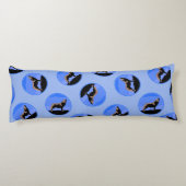 Howling Wolf in Winter - Oorspronkelijke Wilde Kun Lichaamskussen (Achterkant)