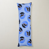 Howling Wolf in Winter - Oorspronkelijke Wilde Kun Lichaamskussen (Achterkant (Verticaal))