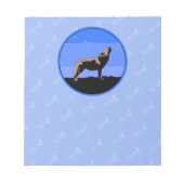 Howling Wolf in Winter - Oorspronkelijke Wilde Kun Notitieblok (Voorkant)