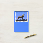 Howling Wolf in Winter - Oorspronkelijke Wilde Kun Post-it® Notes (Op bureau)