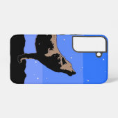 Howling Wolf in Winter - Oorspronkelijke Wilde Kun Samsung Galaxy Hoesje (Achterkant horizontaal)