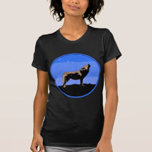Howling Wolf in Winter - Oorspronkelijke Wilde Kun T-shirt