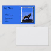 Howling Wolf in Winter - Oorspronkelijke Wilde Kun Visitekaartje (Voorkant / Achterkant)