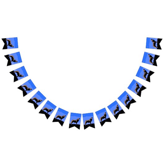 Howling Wolf in Winter - Oorspronkelijke Wilde Kun Vlaggetjes (Alle)