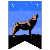 Howling Wolf in Winter - Oorspronkelijke Wilde Kun Vlaggetjes (Tweede vlag)