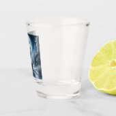 Howling Wolf In Winter Shot Glas (Rechts)