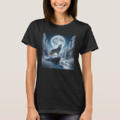 Howling Wolf In Winter T-shirt (Voorkant)