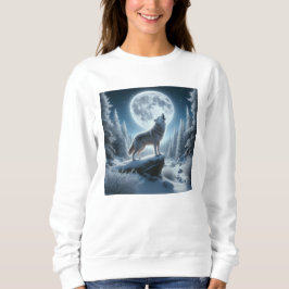 Howling Wolf In Winter Trui
