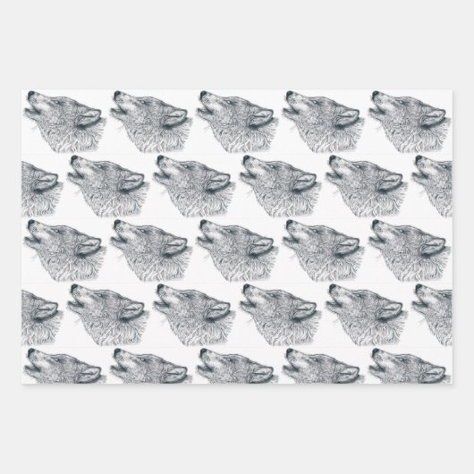 Howling Wolf Inpakpapier Vel (Voorkant)
