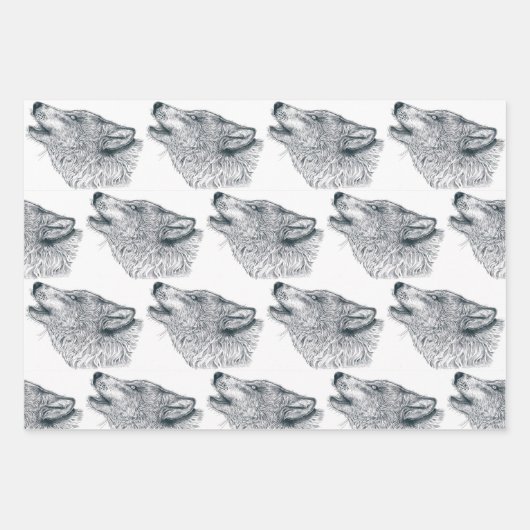 Howling Wolf Inpakpapier Vel (Voorkant 3)