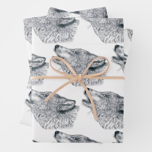 Howling Wolf Inpakpapier Vel (In situ)