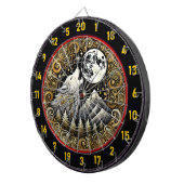 Howling Wolf inspireert kracht en veerkracht Dartbord (Voorkant Rechts)