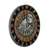 Howling Wolf inspireert kracht en veerkracht Dartbord (Voorkant Links)