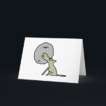 Howling Wolf Kaart<br><div class="desc">Een weerwolf huilt bij de maan. Voorzien van een huilende wolf en vliegende vampiervleermuizen voor extra angstfactor.</div>