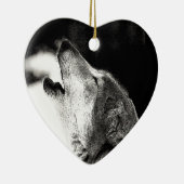 Howling Wolf Keramisch Ornament (Rechts)