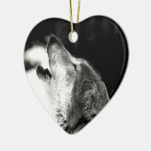 Howling Wolf Keramisch Ornament (Links)