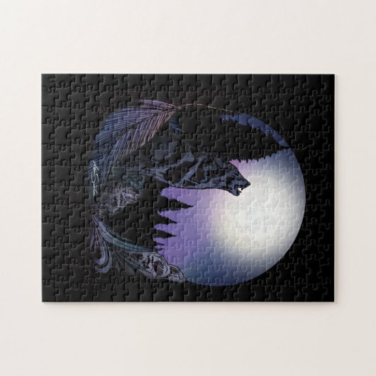 Howling Wolf Legpuzzel (Horizontaal)