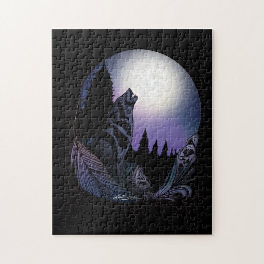 Howling Wolf Legpuzzel (Verticaal)
