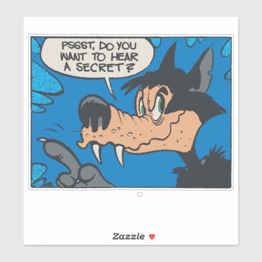 Howling Wolf Like Me • Want To Know A Secret ?  Sticker (Vel)