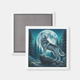 Howling Wolf Magneet