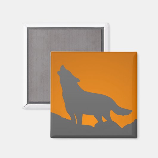 Howling wolf magnet (Voorkant / Achterkant)