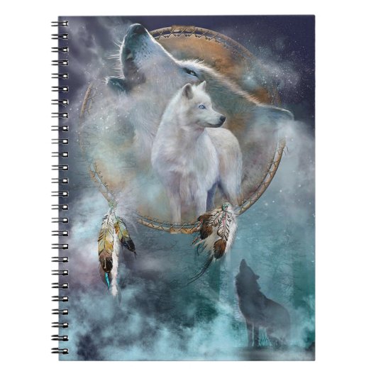 Howling Wolf met Dreamweaver Notitieboek (Voorkant)