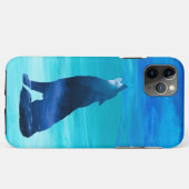 Howling Wolf met Waterverf achtergrond Case-Mate iPhone Case (Achterkant (horizontaal))