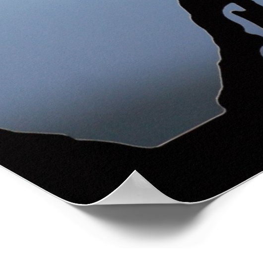 Howling Wolf Metal Silhouette Poster (Hoek)