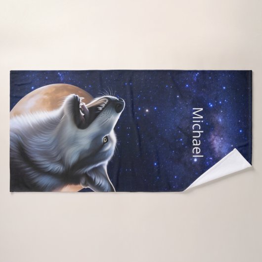 Howling Wolf Monogram Badhanddoek (Badhanddoek)