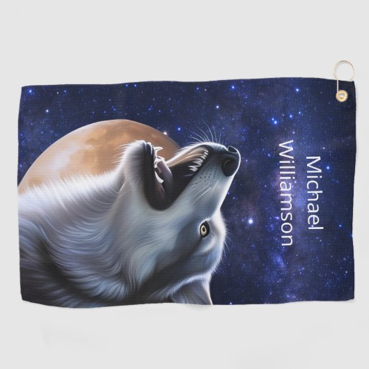 Howling Wolf Monogram Golfhanddoek (Horizontaal)