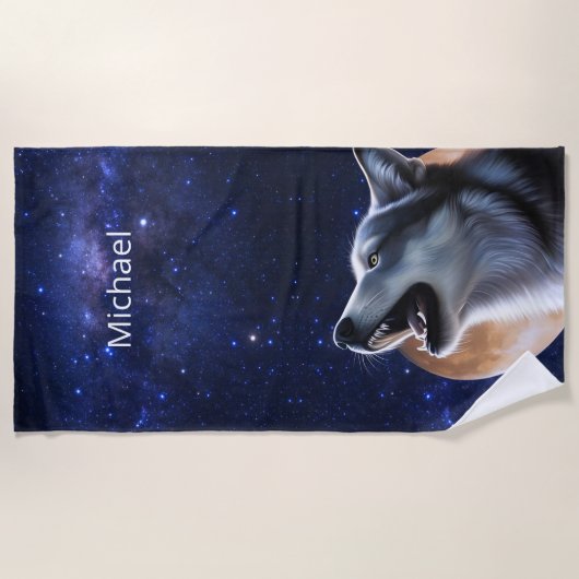 Howling Wolf Monogram Strandlaken (Voorkant)