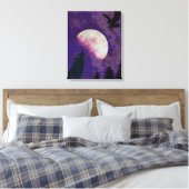 Howling Wolf Moon Canvas Wandkunst Afdruk (Insitu (Slaapkamer))