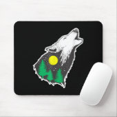 Howling Wolf Moon Forest Milieubescherming Muismat (Met muis)