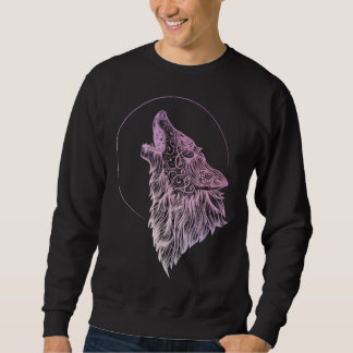 Howling Wolf Moon Mandala Occult Wolf Trui