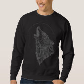 Howling Wolf Moon Mandala Occult Wolf Trui (Voorkant)