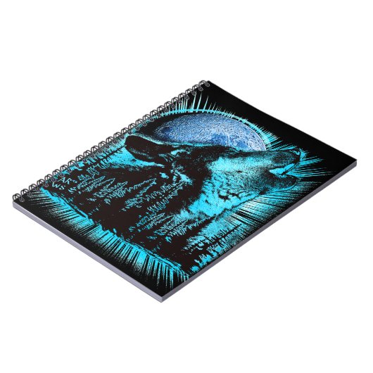 Howling Wolf Moon Pine Forest Notitieboek (Linkerzijde)