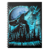 Howling Wolf Moon Pine Forest Notitieboek (Voorkant)