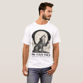 Howling Wolf Moon - Vind je stem kunst T-shirt (Voorkant volledig)