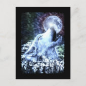 Howling Wolf Moon Wolves Winter Briefkaart (Voorkant)