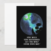 Howling Wolf Moonlight – Mystical Forest Night Wat Kaart (Voorkant / Achterkant)