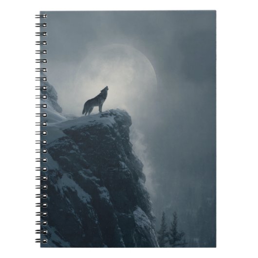 Howling Wolf Moonlight Notitieboek (Voorkant)