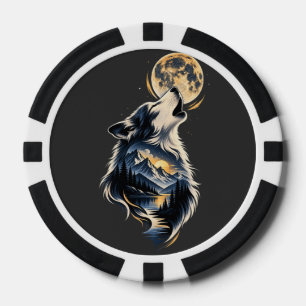 Howling Wolf Mountain Wilderness Poker Chips