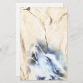 Howling Wolf Native American Stationery Briefpapier (Voorkant / Achterkant)