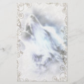 Howling Wolf Native American Stationery Briefpapier (Voorkant)