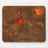 Howling Wolf Ojibwe-achtige Art Mousepad Muismat (Voorkant)