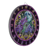 Howling Wolf onder Golden Moonlight Dartbord (Voorkant Links)